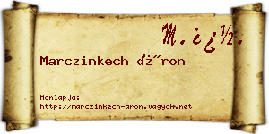 Marczinkech Áron névjegykártya